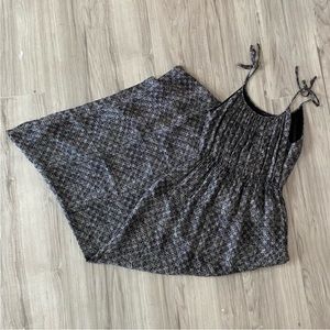 Theory black white printed silk maxi dress long dress size small